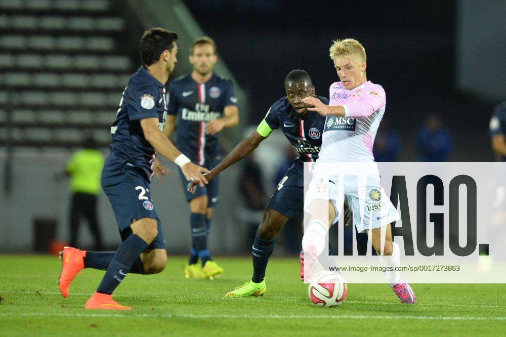 DANIEL WASS - BLAISE MATUIDI FOOTBALL : Evian Thonon Gaillard vs Paris St Germain PSG - Ligue 1 - 22 08 2014 AnthonyBIBARDFEP