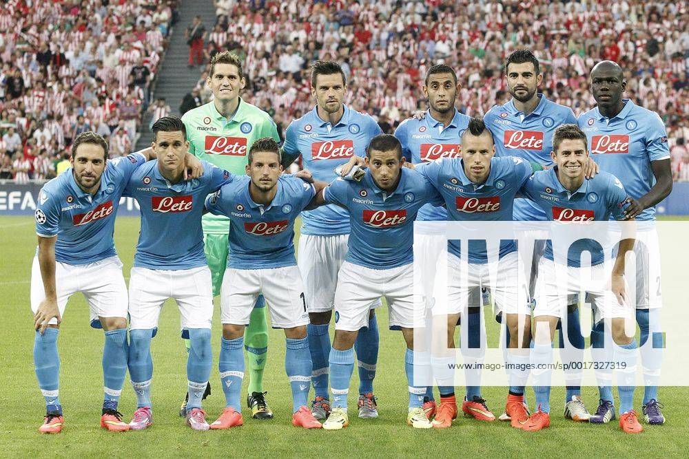 SSC Napoli s team photo during Champions League 2014 2015 Play-off 2nd leg match.August 27,2014. (2014082749)