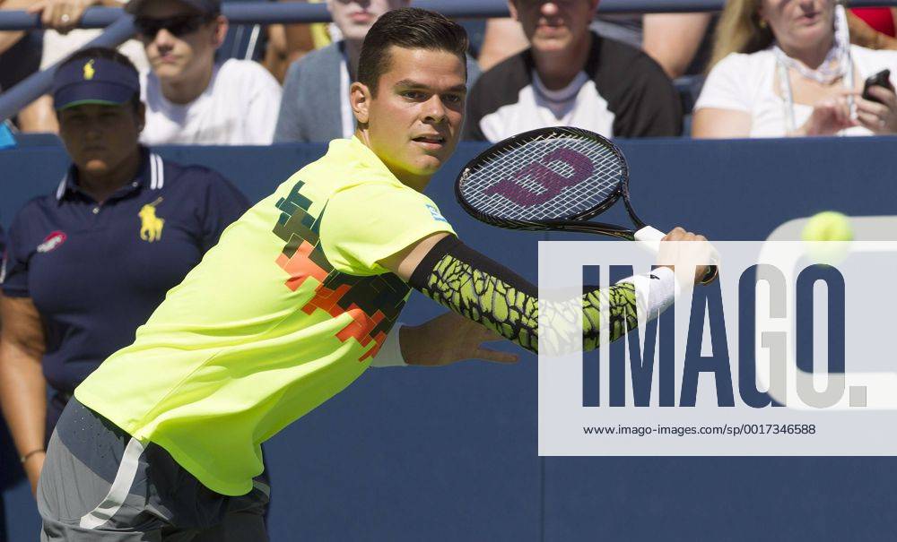 TENNIS - ATP, US Open 2014 NEW YORK CITY,NEW YORK,USA,30.AUG.14 - TENNIS - ATP Tennis Herren World Tour, US Open 2014, Grand Slam, Flushing Meadows. Image shows Milos Raonic (CAN).