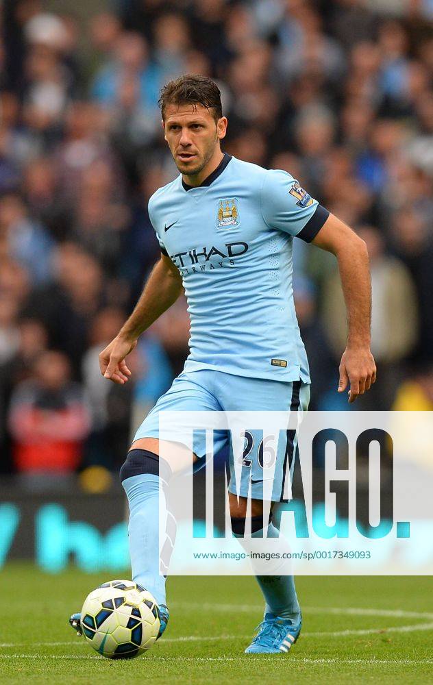 Martin Demichelis of Manchester City - Barclays Premier League - Manchester City vs Stoke City - Etihad Stadium - Manchester - England - 30th August 2014 - Picture Simon Bellis Sportimage .