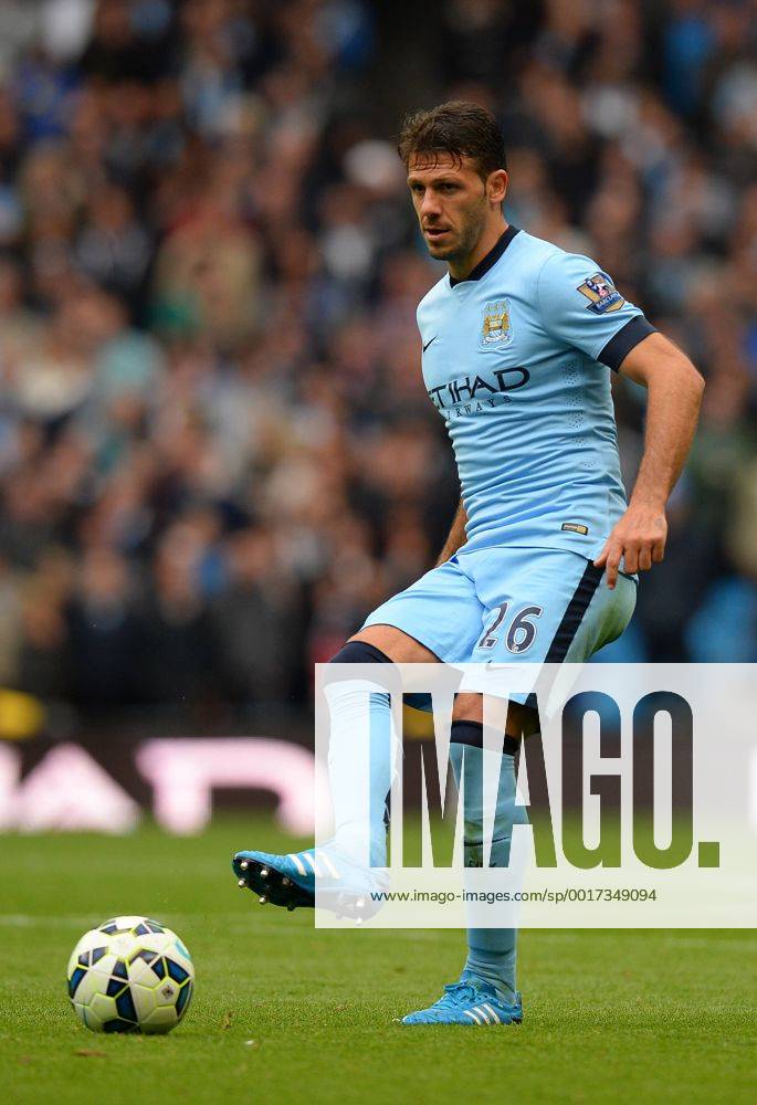 Martin Demichelis of Manchester City - Barclays Premier League - Manchester City vs Stoke City - Etihad Stadium - Manchester - England - 30th August 2014 - Picture Simon Bellis Sportimage .