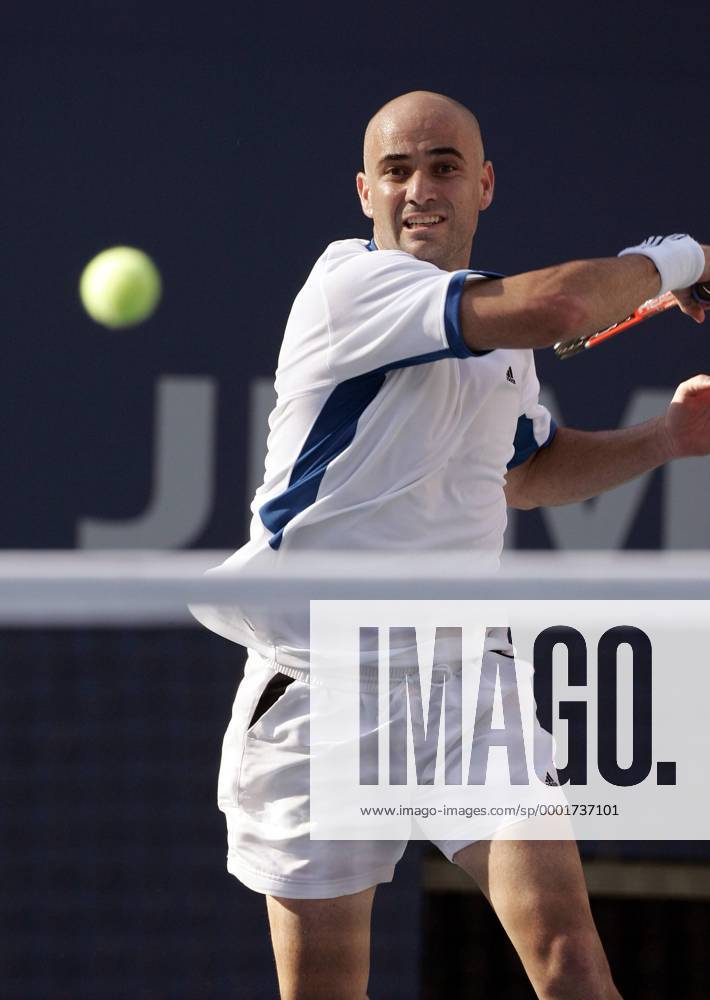 Andre Agassi (USA) - Vorhand Tennis Herren US Open 2005, Grand Slam, ATP Tour, Halbfinale Einzelbild Flushing Meadow, Meadows New York, NY, N.Y.