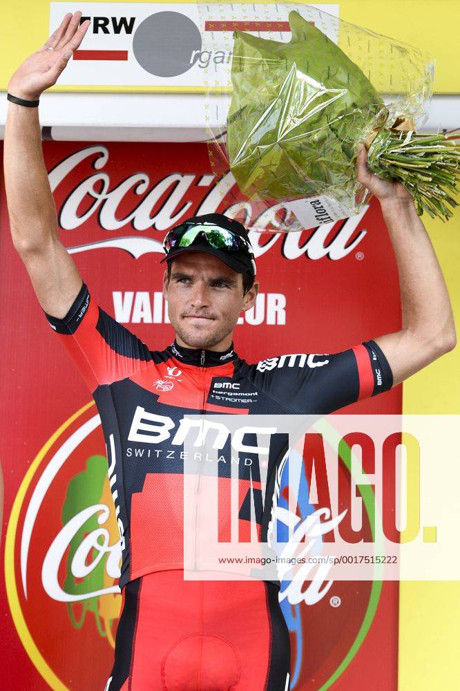 - NAMUR, BELGIUM: Belgian Greg Van Avermaet of BMC Racing Team celebrates on the podium after winning the 54th edition of the Grand Prix de Wallonie one day cycling race, 198,2 km from Chaudfontaine to Namur citadel, Wednesday 17 September 2014. DIRKxWAEM premiumd 19090224