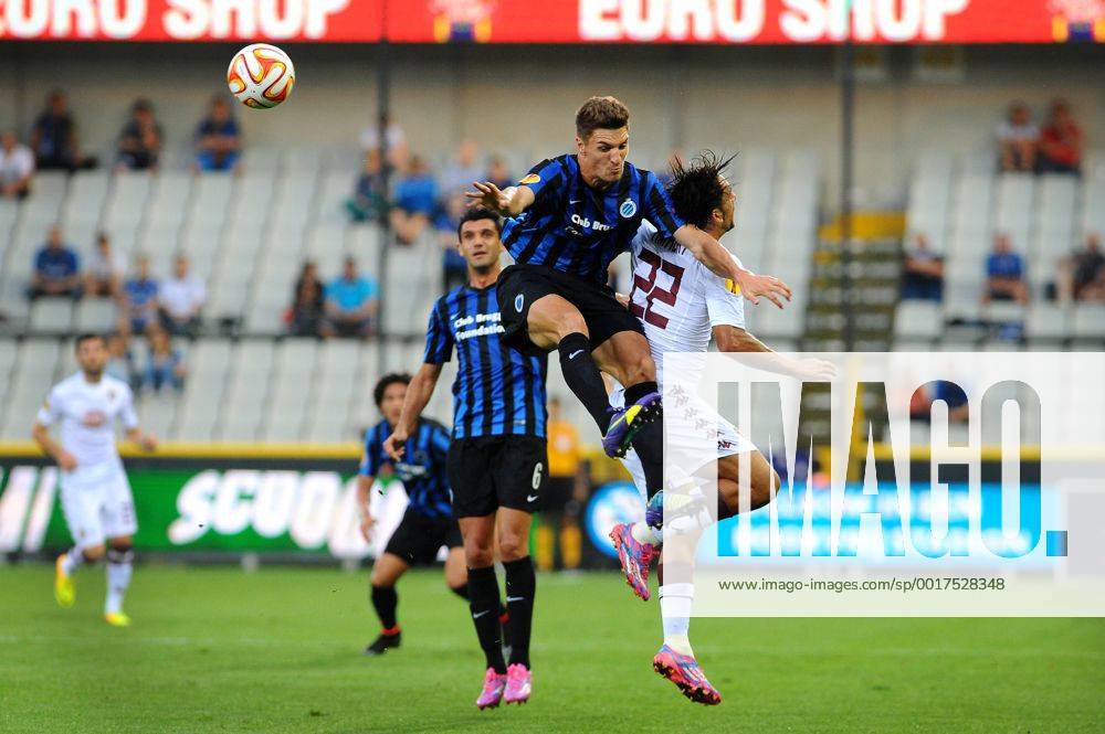 - BRUGGE, BELGIUM: Club s Thomas Meunier pictured in action during a soccer game between Belgian first division team Club Brugge KV and Italian team Torino F.C., Thursday 18 September 2014 in Brugge, the first game in the group stage of the UEFA Europa League in group B. LUCxCLAESSEN 04318353