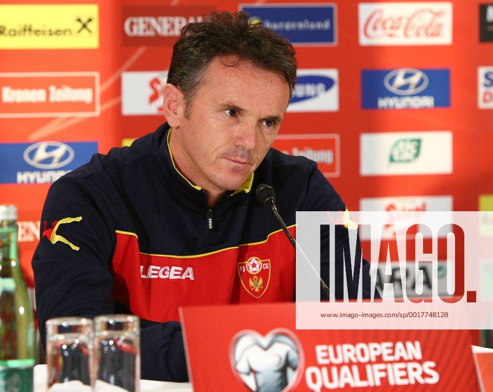 SOCCER - UEFA EURO 2016, qualification, AUT vs MNE, preview VIENNA,AUSTRIA,11.OCT.14 - SOCCER - UEFA European Championship 2016, European Qualifiers, OEFB international match, Austria vs Montenegro, preview, press conference of team MNE. Image shows head coach Marko Vesovic (MNE).