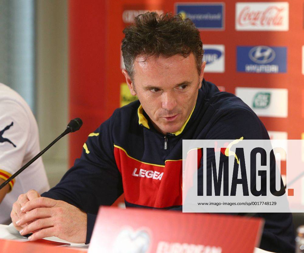 SOCCER - UEFA EURO 2016, qualification, AUT vs MNE, preview VIENNA,AUSTRIA,11.OCT.14 - SOCCER - UEFA European Championship 2016, European Qualifiers, OEFB international match, Austria vs Montenegro, preview, press conference of team MNE. Image shows head coach Marko Vesovic (MNE).