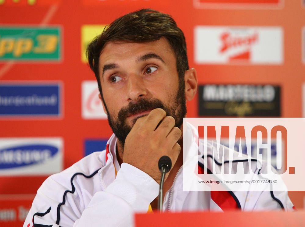 SOCCER - UEFA EURO 2016, qualification, AUT vs MNE, preview VIENNA,AUSTRIA,11.OCT.14 - SOCCER - UEFA European Championship 2016, European Qualifiers, OEFB international match, Austria vs Montenegro, preview, press conference of team MNE. Image shows Mirko Vucinic (MNE).