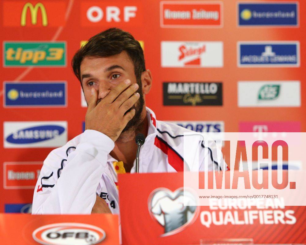 SOCCER - UEFA EURO 2016, qualification, AUT vs MNE, preview VIENNA,AUSTRIA,11.OCT.14 - SOCCER - UEFA European Championship 2016, European Qualifiers, OEFB international match, Austria vs Montenegro, preview, press conference of team MNE. Image shows Mirko Vucinic (MNE).