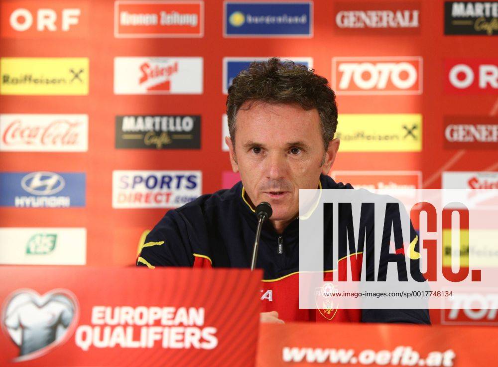 SOCCER - UEFA EURO 2016, qualification, AUT vs MNE, preview VIENNA,AUSTRIA,11.OCT.14 - SOCCER - UEFA European Championship 2016, European Qualifiers, OEFB international match, Austria vs Montenegro, preview, press conference of team MNE. Image shows head coach Marko Vesovic (MNE).