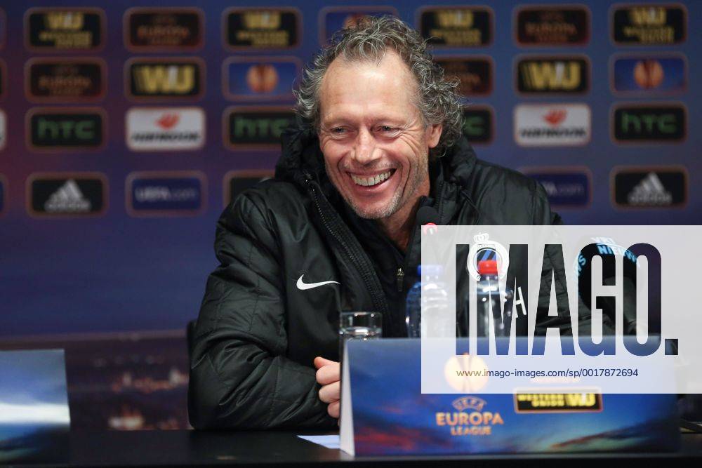 - BRUGGE, BELGIUM: Club s head coach Michel Preud homme laughs at a press conference of Belgian soccer team Club Brugge, Wednesday 22 October 2014, in Brugge. Tomorrow Club Brugge is playing Danish team FC Kobenhavn in the third day of the group stage of the UEFA Europa League competition, in the group B. BRUNOxFAHY 04487039