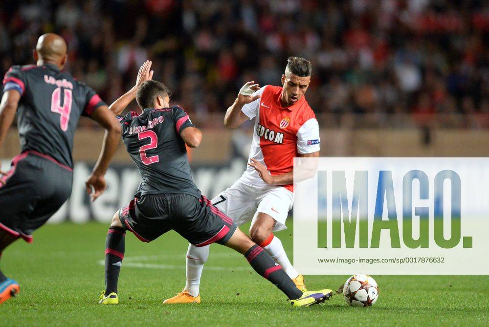 Nabil Dirar (mon) - Lisandro Lopez (ben) FOOTBALL : Monaco vs Benfica - Ligue des Champions - 22 10 2014 AnthonyBIBARD FEP Panoramic