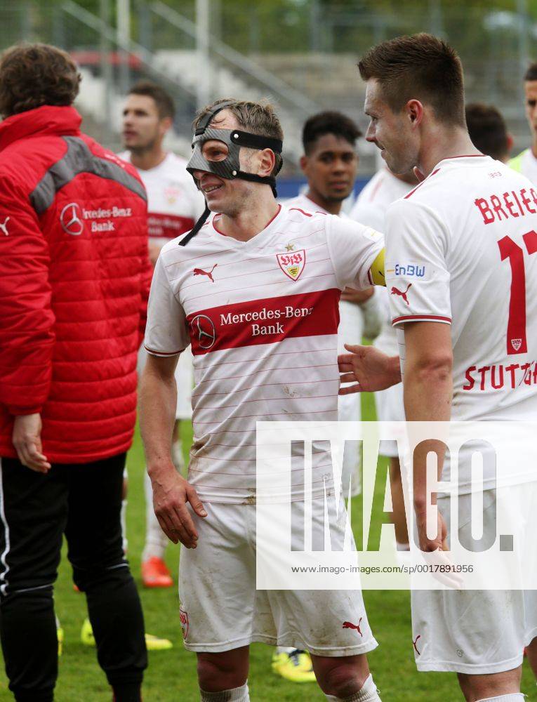 VfB Stuttgart II 03.05.2014, Fussball, 3.Liga, VfB Stuttgart II - SSV Jahn 2000 Regensburg (1:1): v.l. Tobias Rathgeb, Pascal Breier (beide VfB Stuttgart II).