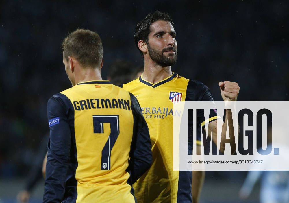 Aktuell Fussball, Champions League, Malmoe FF - Atletico Madrid Malmö FF - Atletico Madrid Raul Garcia celebrates second goal for Atletico. xPABLOGARCIAx