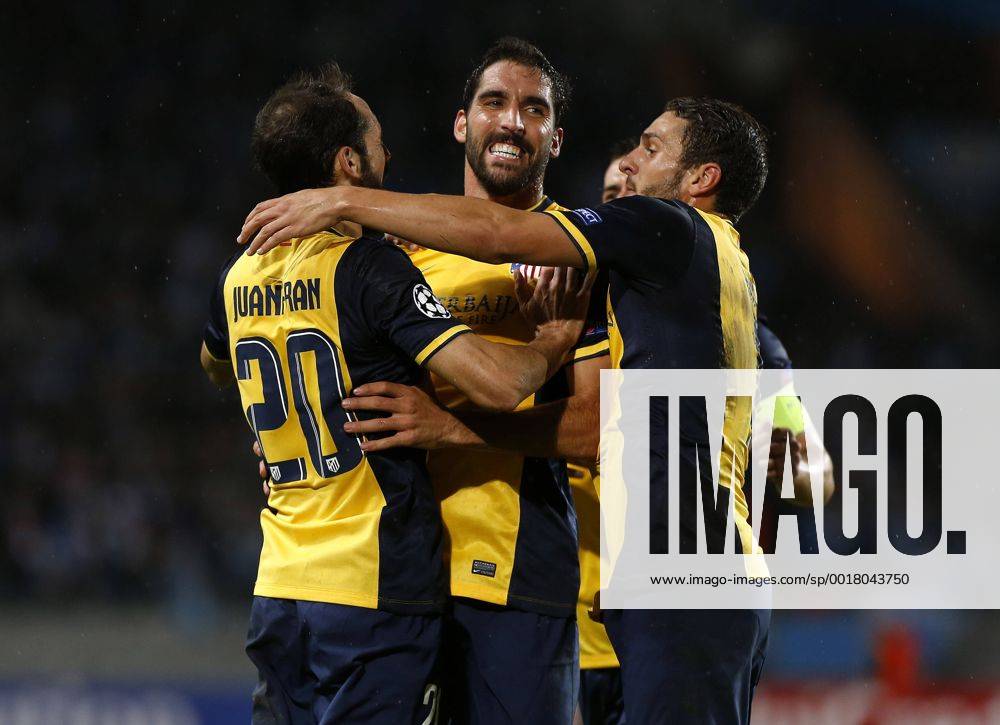 Aktuell Fussball, Champions League, Malmoe FF - Atletico Madrid Malmö FF - Atletico Madrid Raul Garcia celebrates second goal for Atletico. xPABLOGARCIAx
