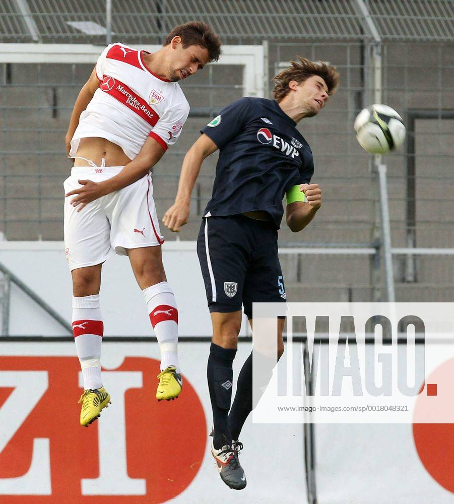 VfB Stuttgart II 29.08.2012, Fussball 3. Liga, VfB Stuttgart II- SV Babelsberg 03 (2:1): v.l. Rani Khedira (VfB Stuttgart II), Daniel Reiche (SV Babelsberg 03).