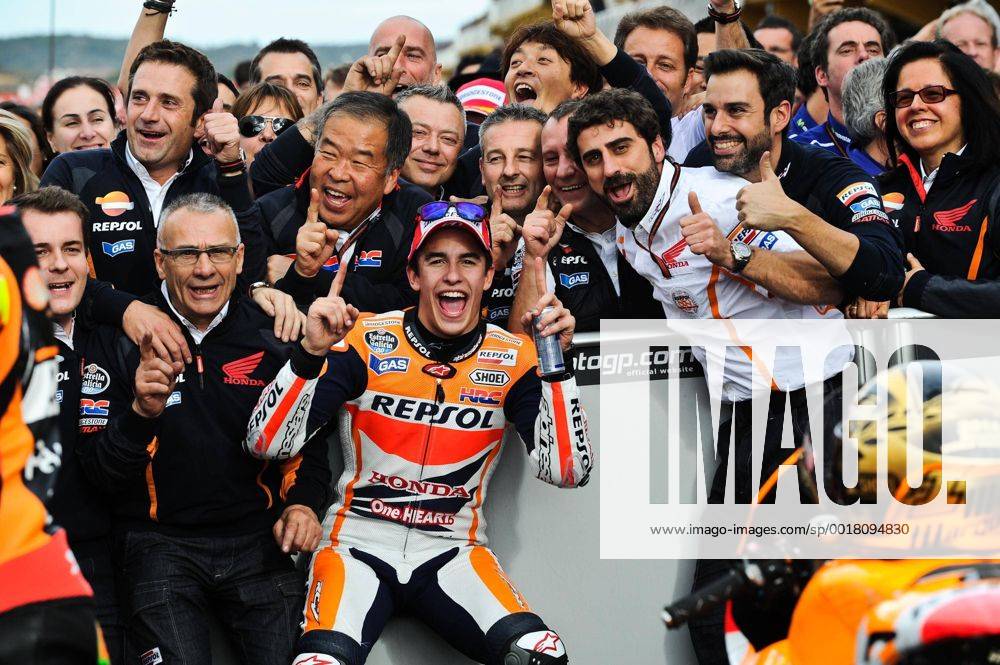 Valencia, Spain. MotoGP. Grand Prix of Valencia. Sieger und Weltmeister Marc Marquez and the Honda Team xGaetanoxPiazzollax ActionPlus124455