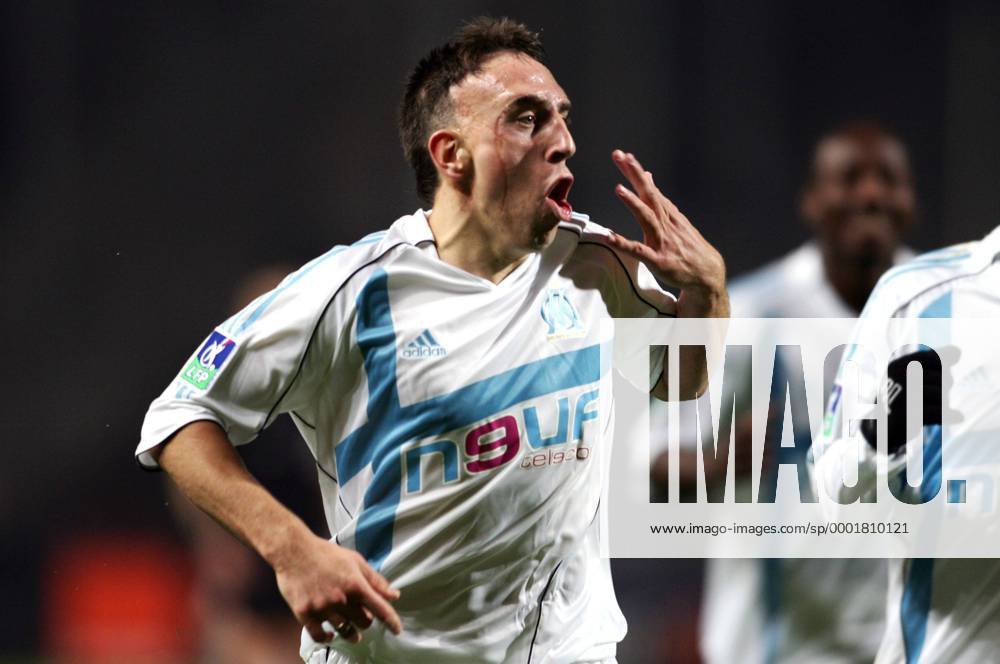 Franck Ribery (Marseille) - Torjubel Fußball Herren Ligue Une 2005 2006, 1. französische Liga, Olympique de Marseille, OM Einzelbild pan11501 Marseille Freude,