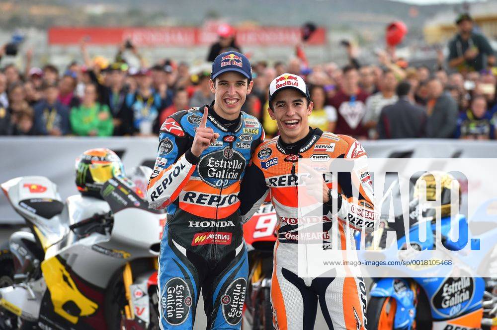 MotoGP 2014 in Valencia, Spain Marc Marquez Esteve Rabat Alex Marquez at MotoGP 2014 on November 9, 2014 in Valencia, Spain. EN_01153164_0072