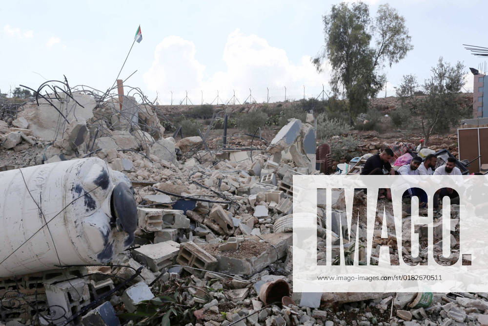 Palestinians inspect the rubble of their homes after Israeli forces demolish its, in the West Bank city of Jenin Palestinians inspect the rubble of their homes after Israeli forces demolish its, in the West Bank city of Jenin on November 2, 2022. Israeli bulldozers razed two houses in Jalbun village, northeast of Jenin city, according to local sources. Photo by Shadi Jarar ah apaimages Jenin West Bank Palestinian Territory 021122_JENIN_SHJ_00 (1)