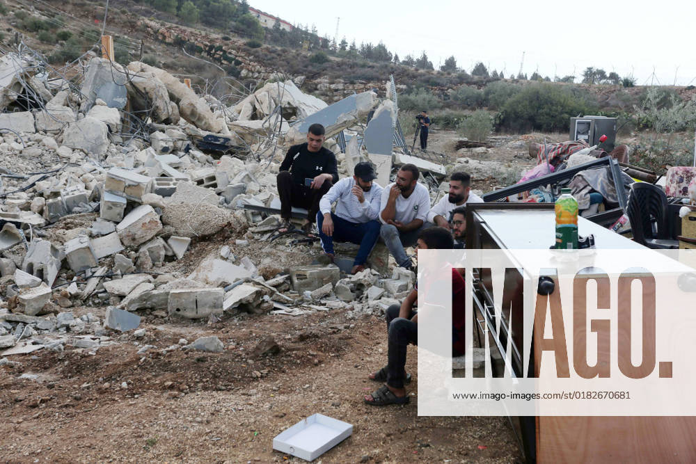 Palestinians inspect the rubble of their homes after Israeli forces demolish its, in the West Bank city of Jenin Palestinians inspect the rubble of their homes after Israeli forces demolish its, in the West Bank city of Jenin on November 2, 2022. Israeli bulldozers razed two houses in Jalbun village, northeast of Jenin city, according to local sources. Photo by Shadi Jarar ah apaimages Jenin West Bank Palestinian Territory 021122_JENIN_SHJ_00 (2)