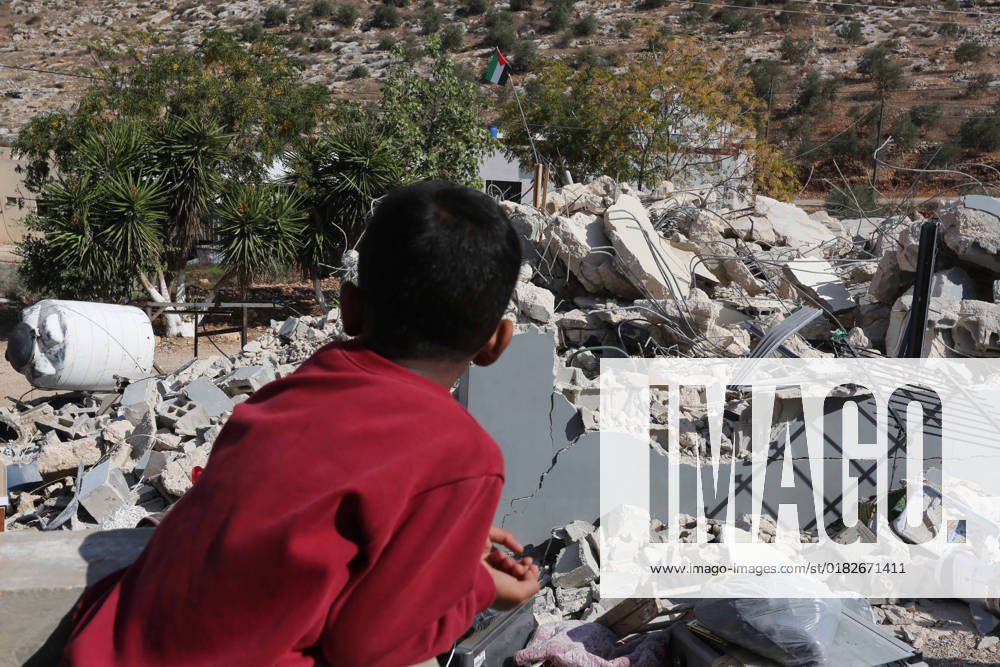 Palestinians inspect the rubble of their homes after Israeli forces demolish its, in the West Bank city of Jenin Palestinians inspect the rubble of their homes after Israeli forces demolish its, in the West Bank city of Jenin on November 2, 2022. Israeli bulldozers razed two houses in Jalbun village, northeast of Jenin city, according to local sources. Photo by Shadi Jarar ah apaimages Jenin West Bank Palestinian Territory 021122_JENIN_SHJ_00 (6)