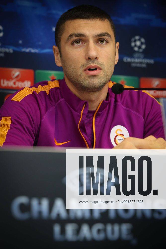 - BRUSSELS, BELGIUM: Galatasaray s Burak Yilmaz pictured during a press conference of Turkish soccer team Galatasaray, in Brussels, Tuesday 25 November 2014. Tomorrow Galatasaray is playing against Belgian team RSCA Anderlecht on day 5 of the group stage of the UEFA Champions League competition, in group D. VIRGINIExLEFOUR x04508917x