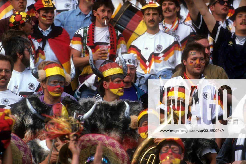 Fußball, EM Finale 1992 in Göteborg, Dänemark - Deutschland 2:0 Deutsche Fans bei der Europameisterschaft