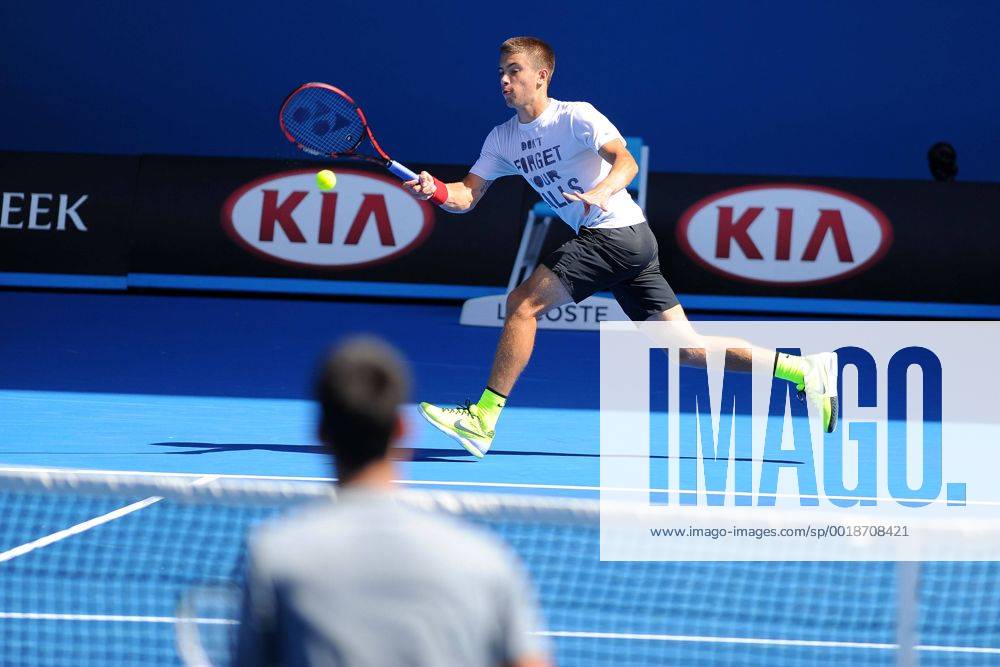 Borna Coric (CRO) TENNIS : Open d Australie - Melbourne - 18 01 2015 TennisMagazine Panoramlc