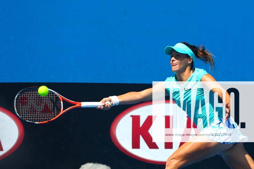 Tatjana Maria of Germany prepares in the women s singles first round match of the 2015 Australian Open tennis tournament in Melbourne, Victoria, Australia, 19 January 2015. 20150119_06441