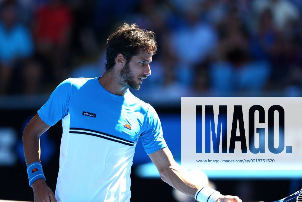 (CHINA OUT) Feliciano Lopez of Spain in action in his third round match against Jerzy Janowicz of Poland during day six of the 2015 Australian Open at Melbourne Park on January 24, 2015 in Melbourne, Australia. CFP462231962