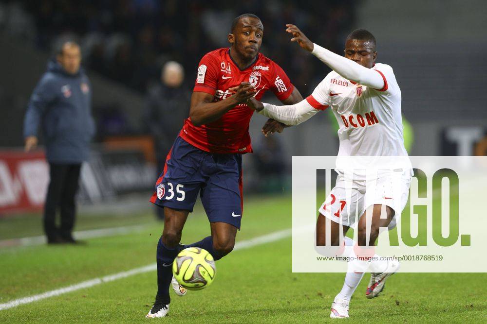 Kevin Koubemba (Lille) VS Uwa Echiejile Elderson (Monaco) FOOTBALL : Lille vs Monaco - Ligue 1 - 24 01 2015 - GwendolineLeGoff Panoramic