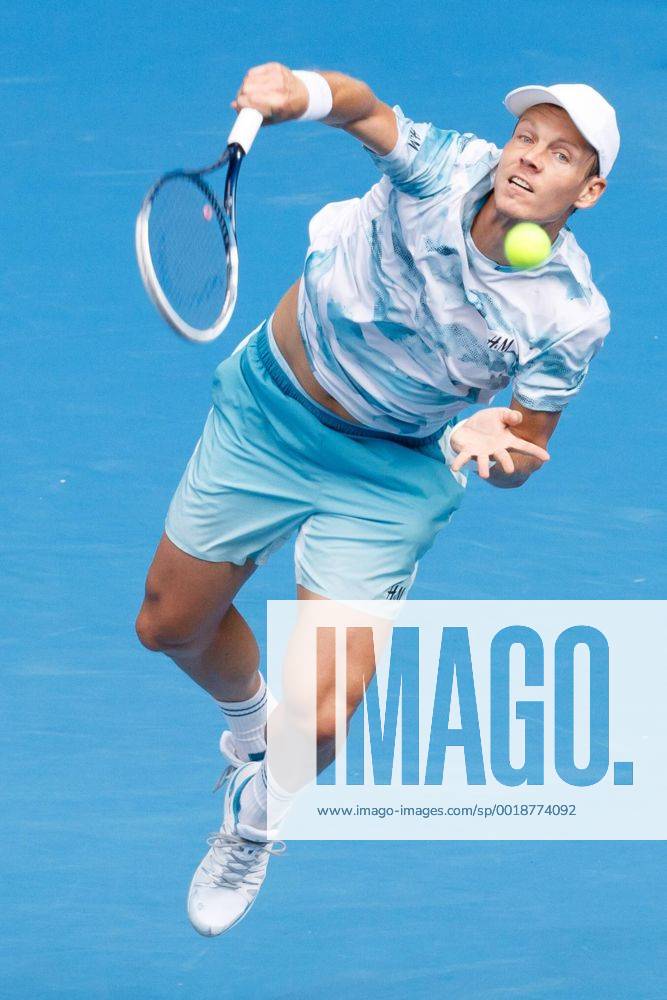 7th seed Tomas Berdych (CZE) in action in a 4th round match on day seven of the 2015 Australian Open grand slam tennis tournament at Melbourne Park in Melbourne, Australia. . Tennis 2015: Australian Open JAN 25 - ZUMAc04_