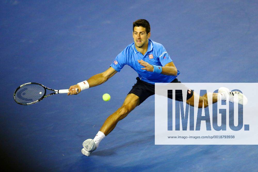 Novak Djokovic of Serbia prepares to return a shot in their men s singles fourth round match of the 2015 Australian Open tennis tournament in Melbourne, Victoria, Australia, 26 January 2015. 20150126_71588