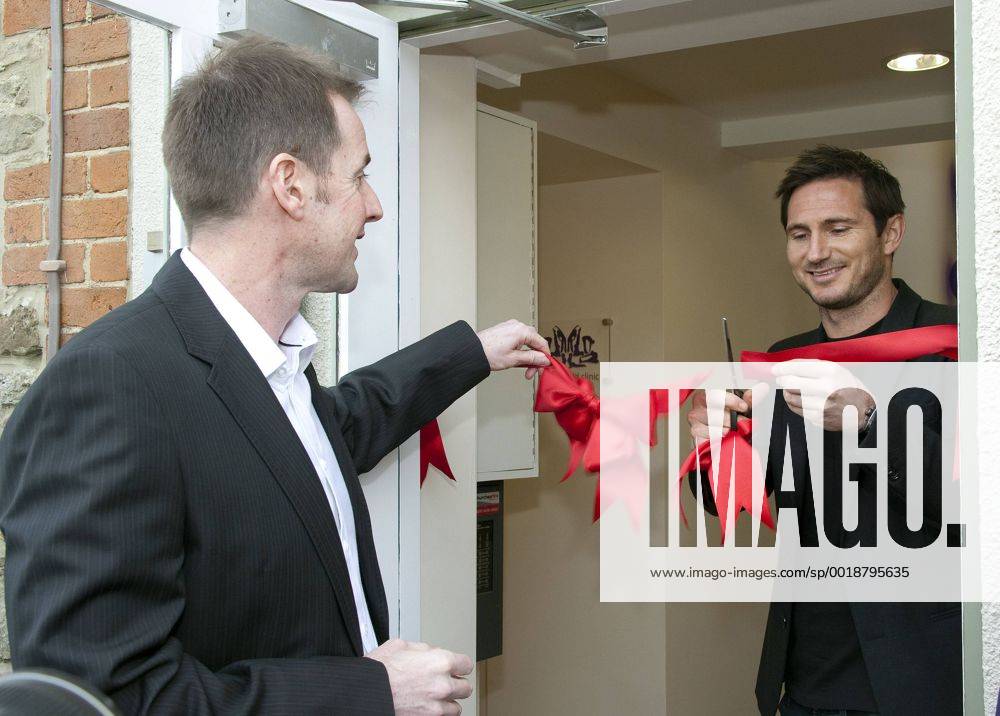 English professional footballer Frank Lampard and Carl Todd pictured as he officially opens the new Carl Todd Clinic in Swindon. . JANUARY 26th 2015 RWNx15264