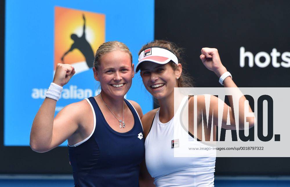 Tennis Australian Open 2015 Melbourne ,Melbourne Olympic Parc Anna Groenefeld und Julia Goerges erreichen das Doppel Halbfinale
