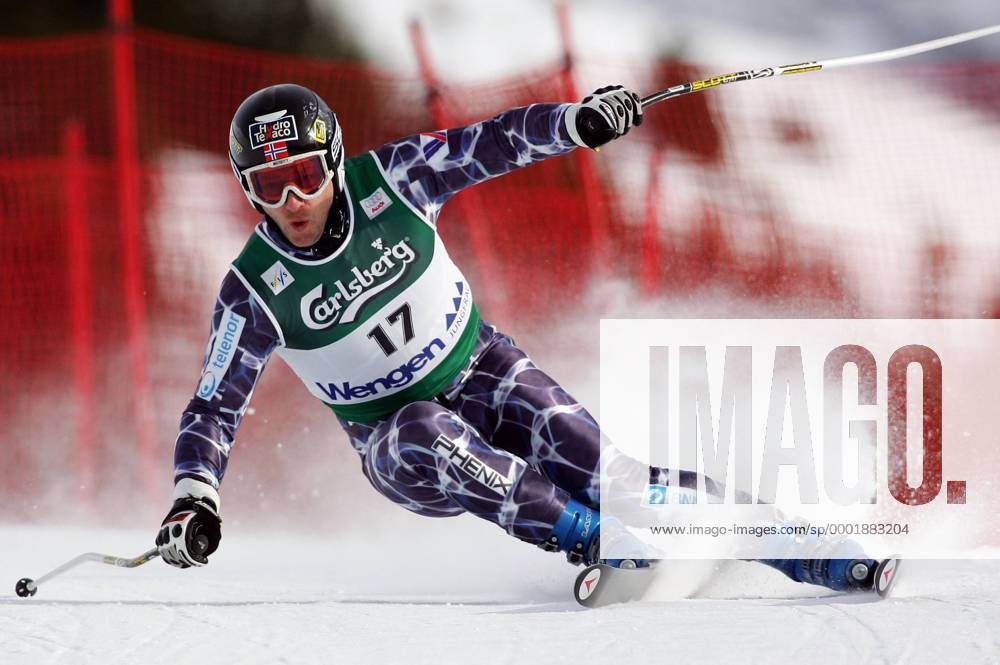 Kjetil Andre Aamodt (Norwegen) Alpiner Skilauf Herren Weltcup 2005 2006, Welt Cup, Worldcup, World, WC, Skisport, Ski Alpin, Abfahrt Einzelbild Lauberhorn Wengen Dynamik,