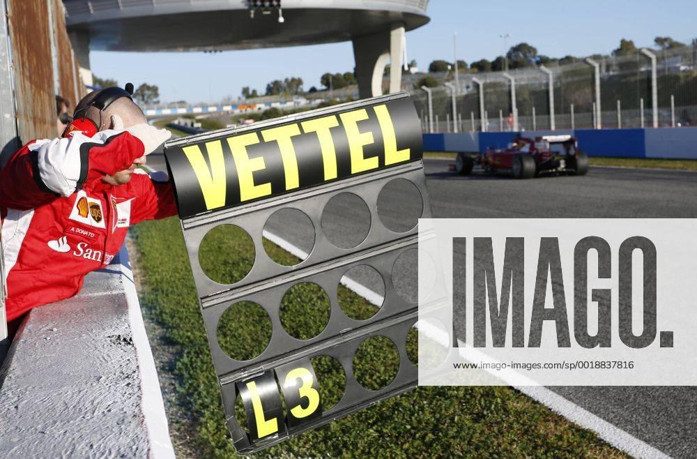 VETTEL Sebastian Team Scuderia Ferrari Erster Tag FIA Formel 1 Tests in Jerez 2015 in Spanien am 01.Februar 2015 in Jerez