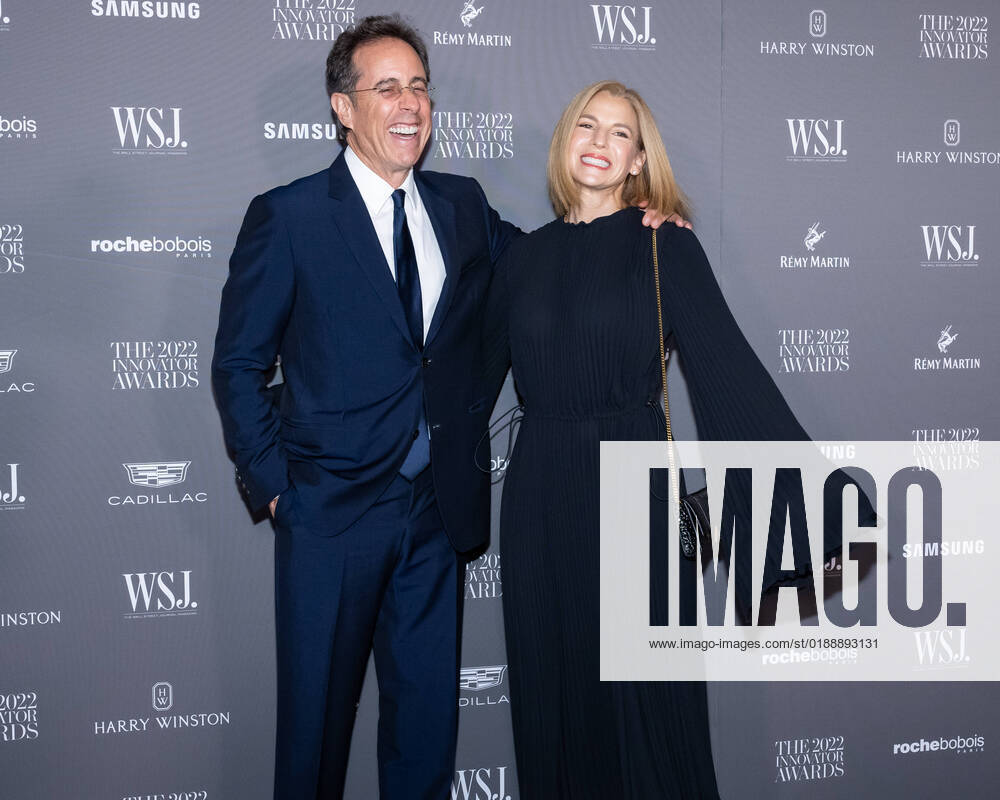 Jerry Seinfeld and Jessica Seinfeld arrive on the red carpet for the WSJ. Magazine Innovator Awards at the Museum of Modern Art in New York City on Wednesday, November 2, 2022. 1 NYP20221102533 GabrielexHoltermann