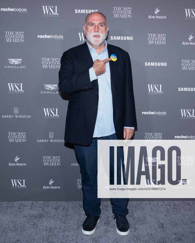 José Andrés arrives on the red carpet for the WSJ. Magazine Innovator Awards at the Museum of Modern Art in New York City on Wednesday, November 2, 2022. 1 NYP20221102536 GabrielexHoltermann