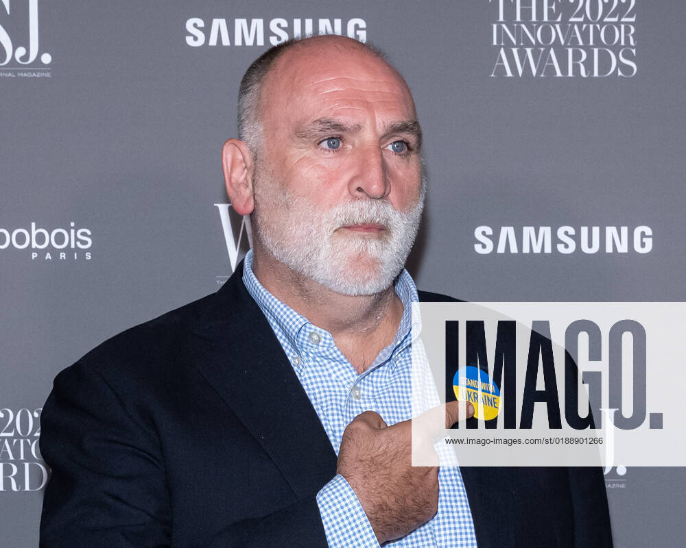 José Andrés arrives on the red carpet for the WSJ. Magazine Innovator Awards at the Museum of Modern Art in New York City on Wednesday, November 2, 2022. 1 NYP20221102537 GabrielexHoltermann