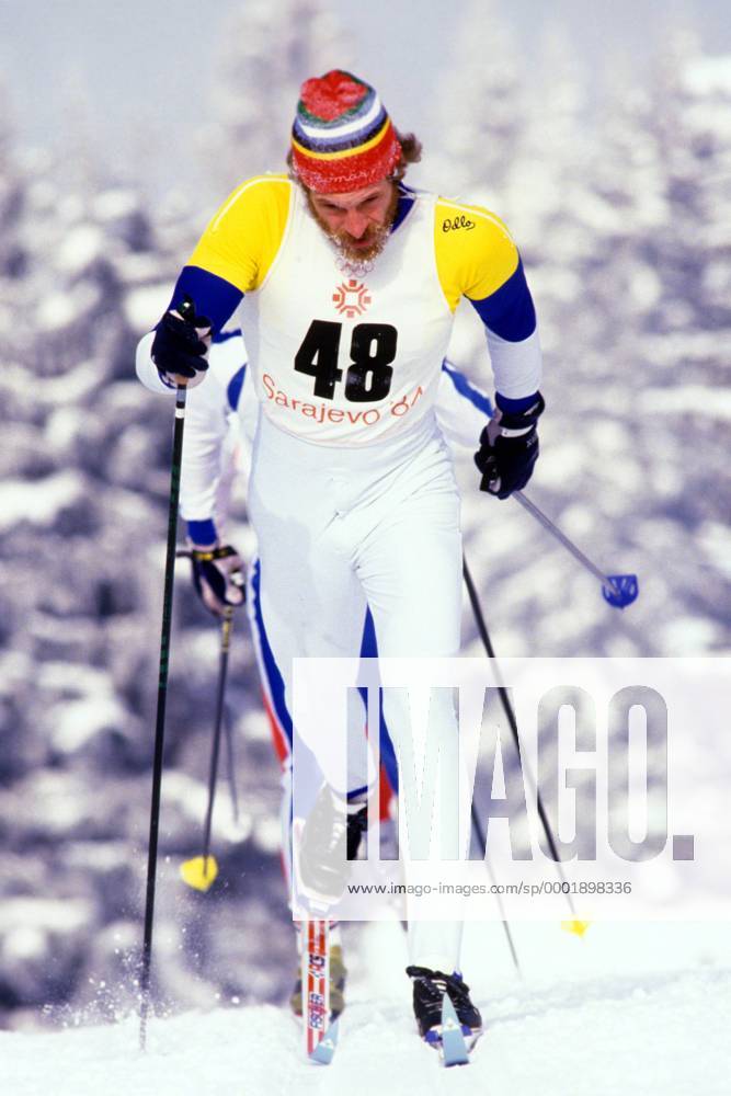 Thomas Wassberg (Schweden) Nordischer Skilauf OS Winter Herren Olympische Spiele 1984, Winterspiele, Ski Nordisch, Skisport, Langlauf, Skilanglauf, Vdia Einzelbild Igman Veliko Polje Sarajevo