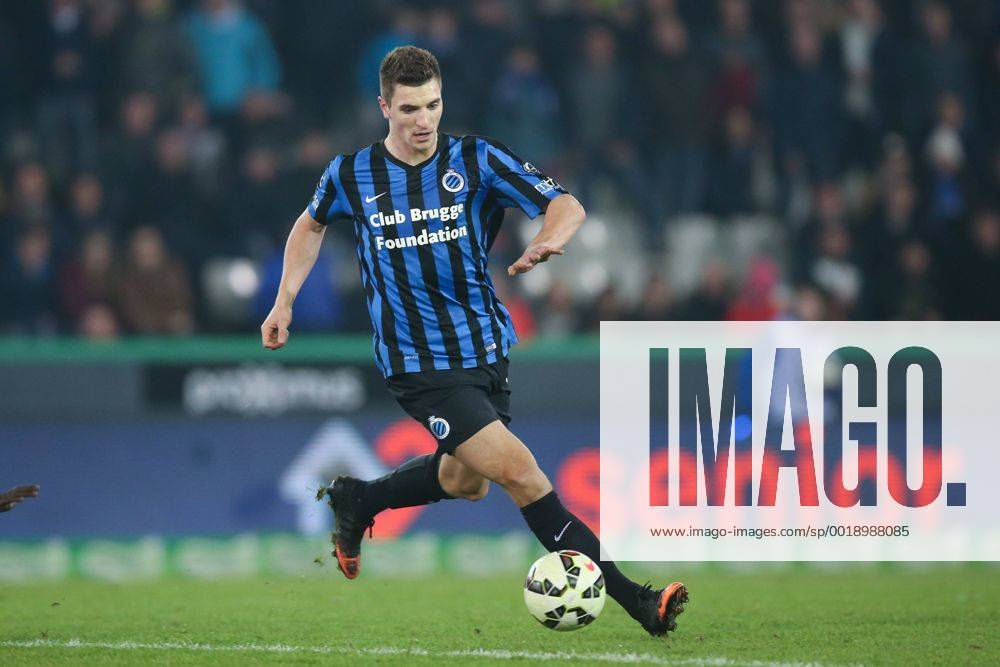 - BRUGGE, BELGIUM: Club s Thomas Meunier pictured in action during the Jupiler Pro League match between Club Brugge KV and Sporting Lokeren, in Brugge, Sunday 15 February 2015, on day 26 of the Belgian soccer championship. BRUNOxFAHY x04570284x