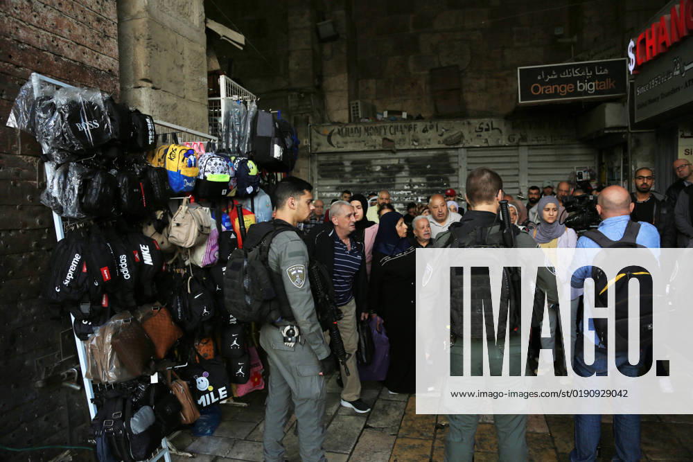 Israeli forces gather at the scene in the Old City of Jerusalem, where an assailant reportedly stabbed at least one Israeli officer before being shot dead Israeli forces gather at the scene in the Old City of Jerusalem, where an assailant reportedly stabbed at least one Israeli officer before being shot dead, on November 3, 2022. An assailant stabbed an officer in Jerusalem s Old City before being shot dead, Israeli police said, with two other officers injured at the scene. Shaare Zedek hospital said they were treating a man suffering a stab wound to the torso in moderate condition, and another man who was lightly wounded by a gunshot to the leg, likely from shots fired by police. Photo by Saeed Qaq apaimages Jerusalem Jerusalem Palestini