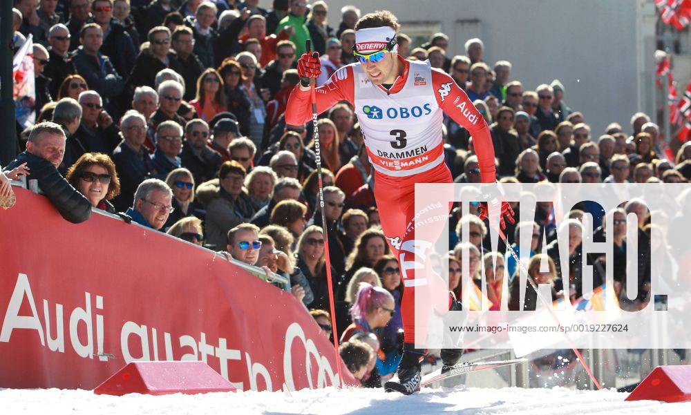 NORDIC SKIING - FIS WC Drammen DRAMMEN,NORWAY,11.MAR.15 - NORDIC SKIING, CROSS COUNTRY SKIING - FIS World Cup, sprint, men. Image shows Federico Pellegrino (ITA).