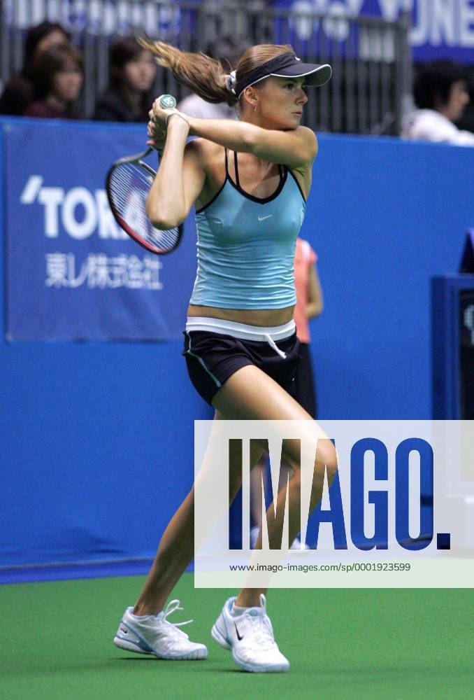 Daniela Hantuchova (Slowakei) - Rückhand - Tennis Damen Toray Pan Pacific Open 2006, WTA Tour, Halle, Indoor, Hallentennis, Hallentennisturnier Einzelbild aflo1090 Tokio Dynamik,