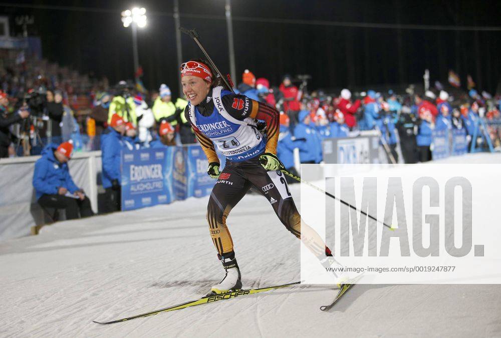 BIATHLON - IBU WC Kontiolahti 2015 KONTIOLAHTI,FINLAND,13.MAR.15 - BIATHLON - IBU World Championships, relay 4x6km, ladies. Image shows Laura Dahlmeier (GER).