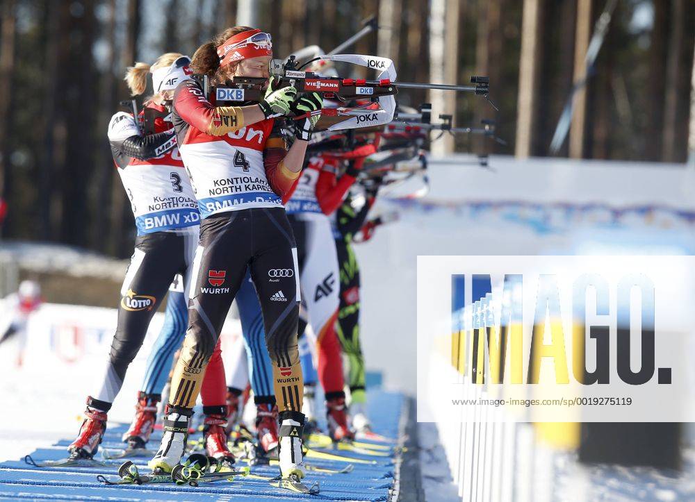BIATHLON - IBU WC Kontiolahti 2015 KONTIOLAHTI,FINLAND,15.MAR.15 - BIATHLON - IBU World Championships, 12,5km mass start, ladies. Image shows Laura Dahlmeier (GER).