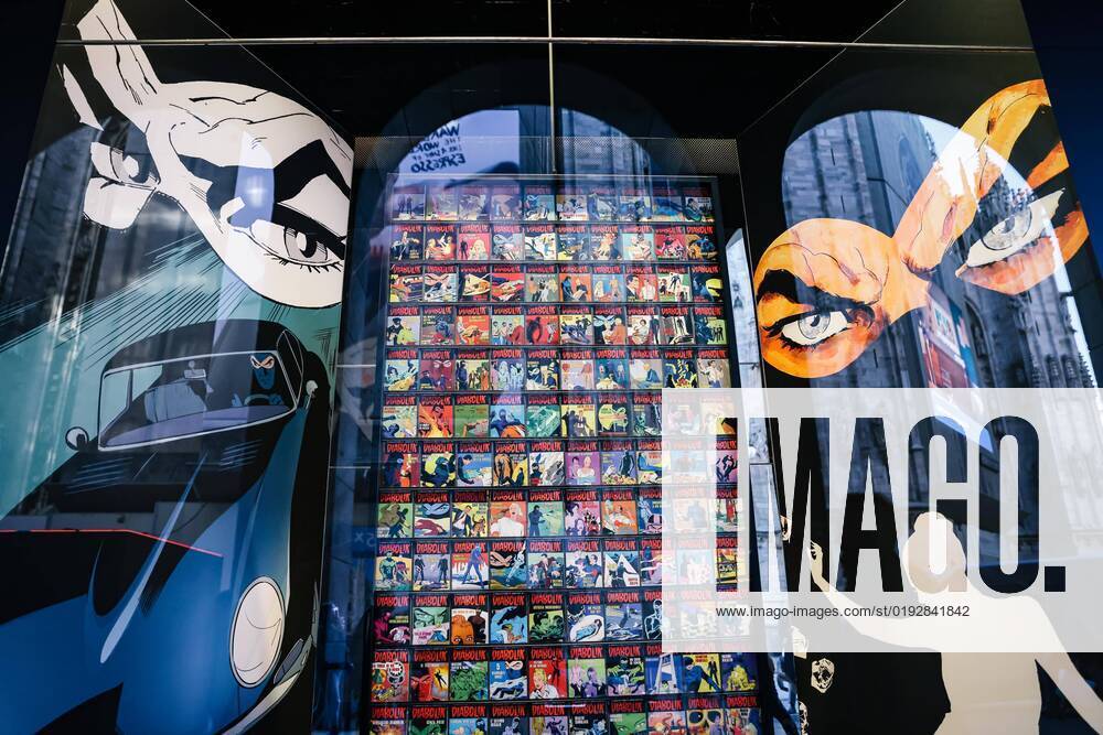 The Shop Windows Dedicated To The 60 Years Of Diabolik At The Rinascente The shop windows dedicated to the 60 years of Diabolik at the Rinascente in Piazza Duomo on November 04, 2022 in Milan, Italy Milan Italy
