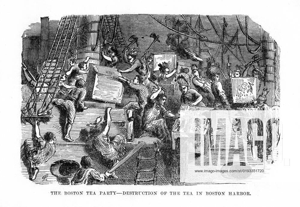 The Boston Tea Party,16 December 1773, (1872). Artist: Unknown