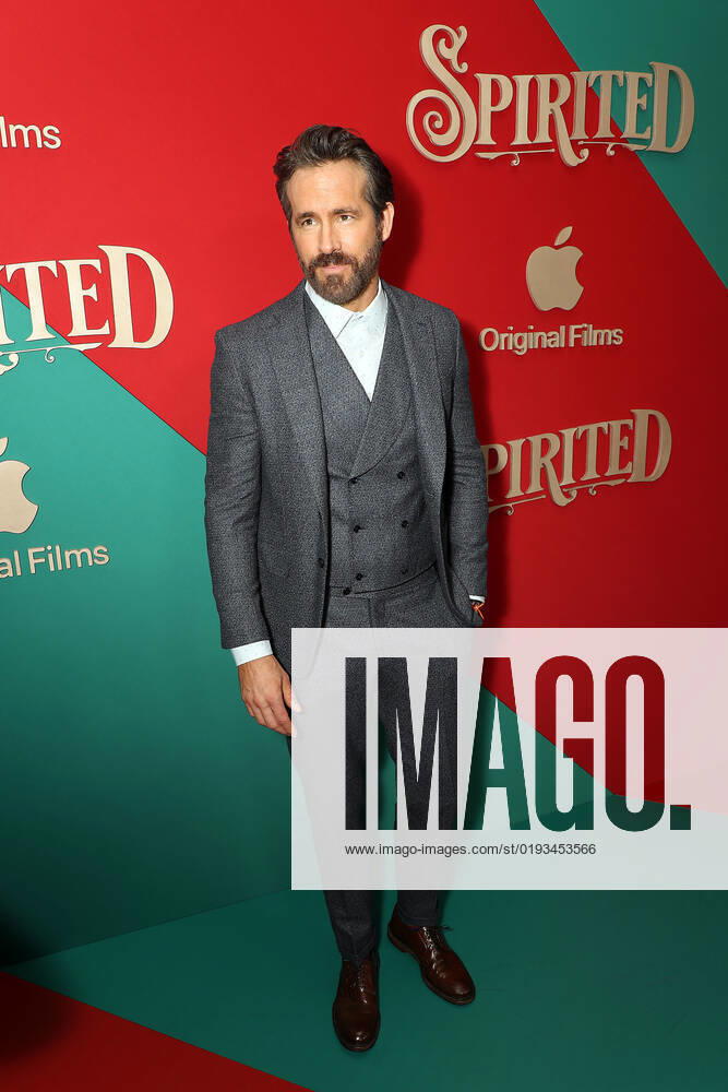 Apple Original Films New York Premiere Of Spirited at Alice Tully Hall, Lincoln Center for the Performing Arts. Featuring: Ryan Reynolds Where: New York, New York, United States When: 07 Nov 2022 Credit: Marion Curtis StarPix for Apple Startraksphoto.com Cover Images